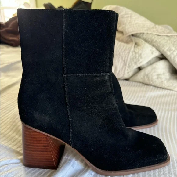Women’s Crown Vintage Black ankle Block Heel Boots - Size 9.5 - Picture 6 of 6
